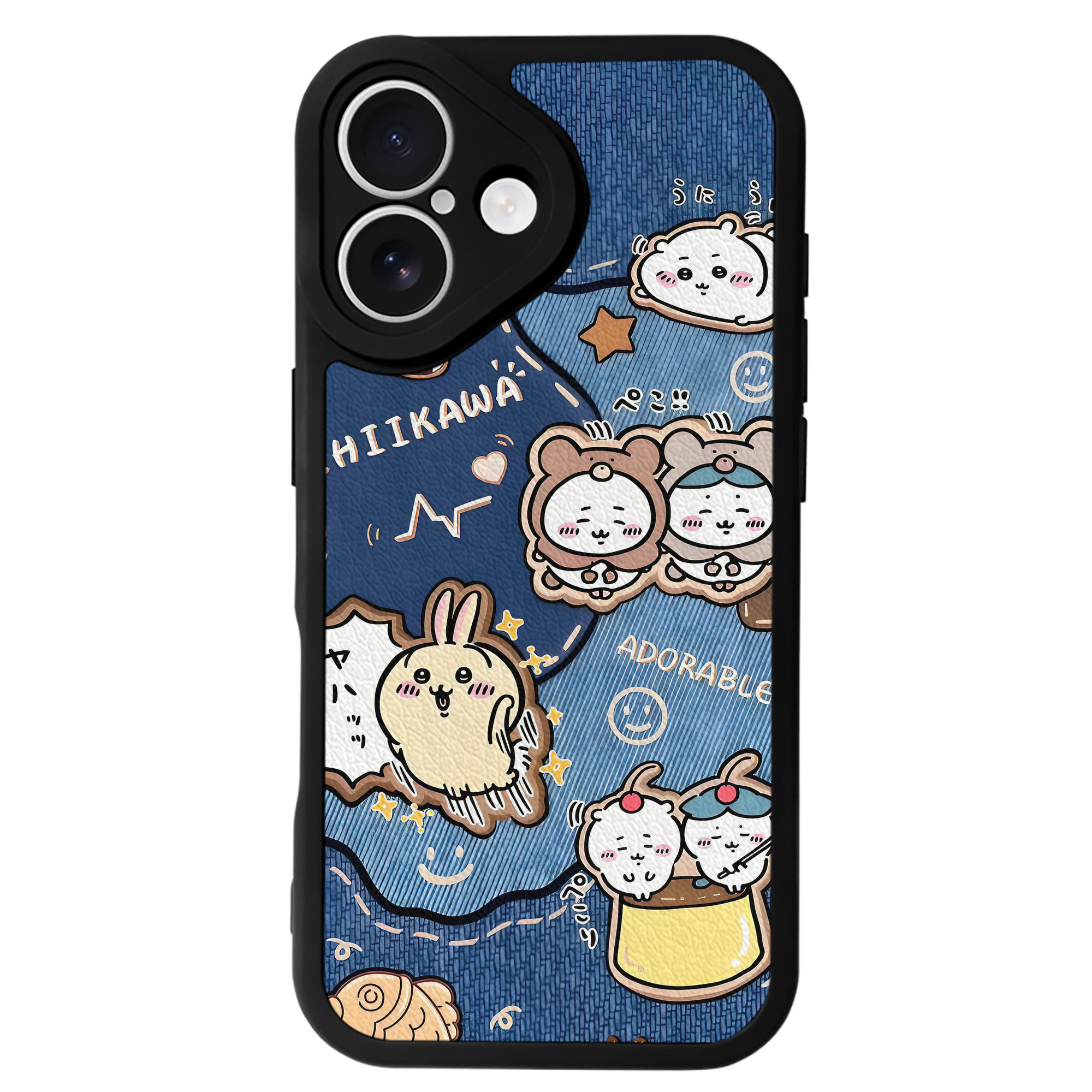 （画像用） ちいかわ Chii-kawa 【iPhone 16シリーズ対応】シリコンスマホケース（レザー調） 材質：シリコン